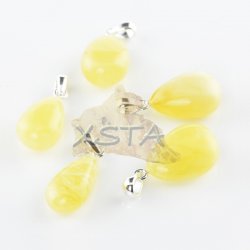 Baltic amber pendant yellow matt Baltic amber pendant yellow matt